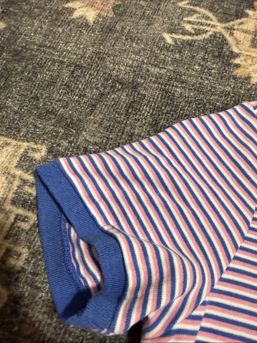 U.S. Polo Assn. Blue & White Striped Men’s Polo with Contrast Collar - Picture 3 of 7